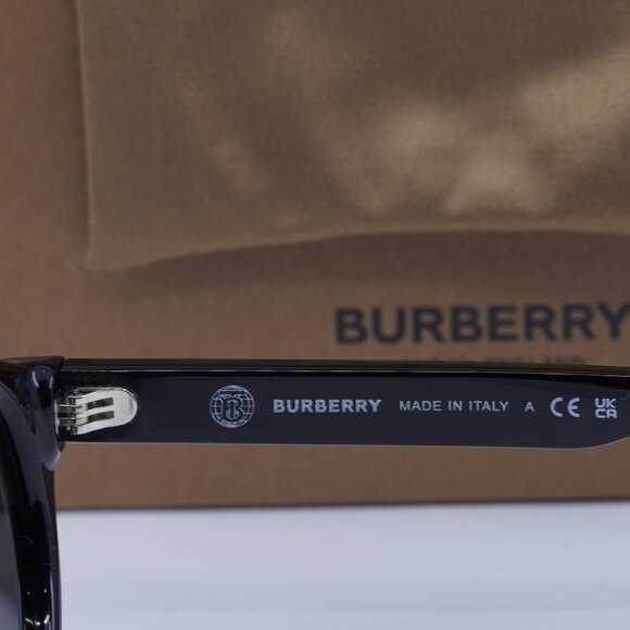 Burberry BE4404 300187 Round Sunglasses - Black/Dark Grey - Picture 9 of 11